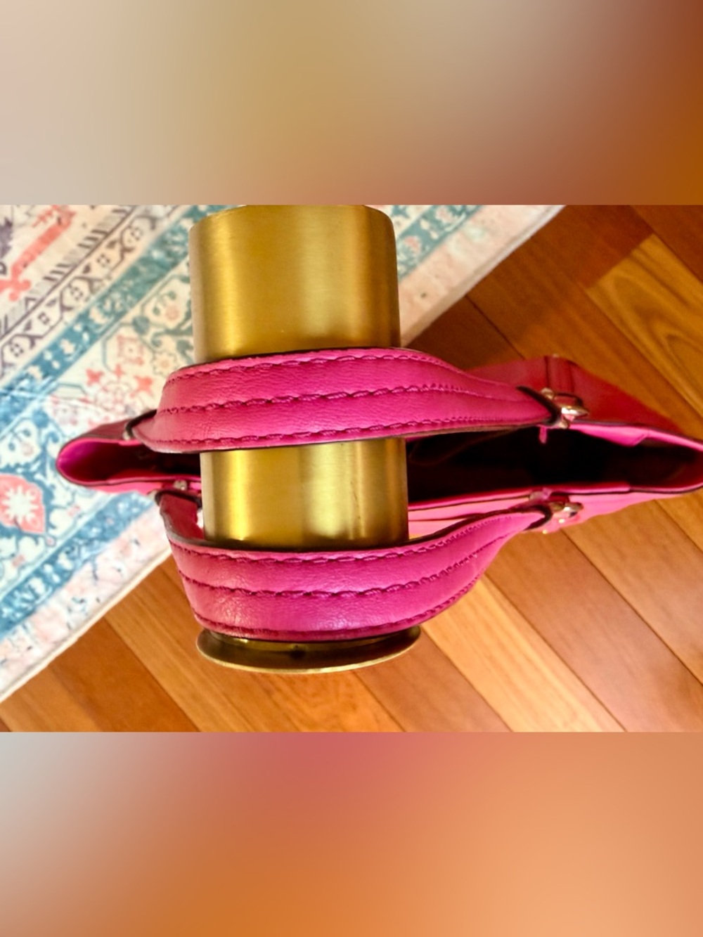 Coach Alexandra Hot Pink Leather Tote Shoulder Bag. - Picture 12 of 14